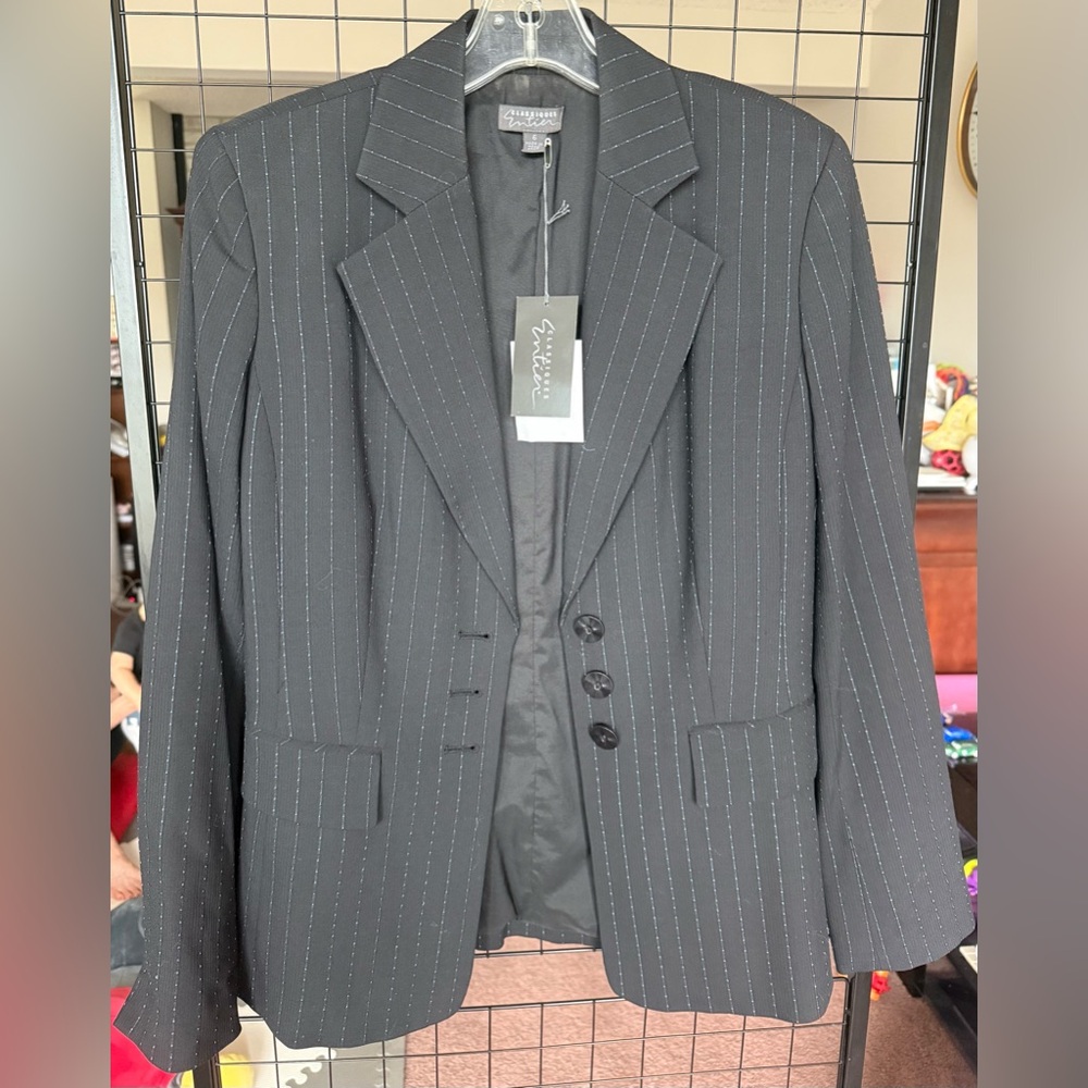 Classiques Entier Aqua Pinstripe Blazer
